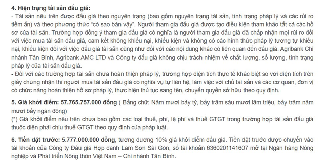 Một công ty xây dựng bị ngân hàng đem bán đấu giá lô đất 10.500m2 với giá khởi điểm gần 58 tỷ đồng - Ảnh 1.